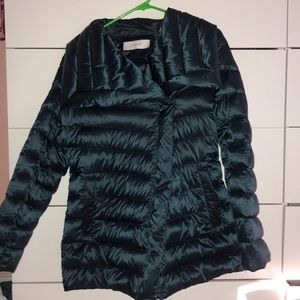 teal tahari winter bubble jacket